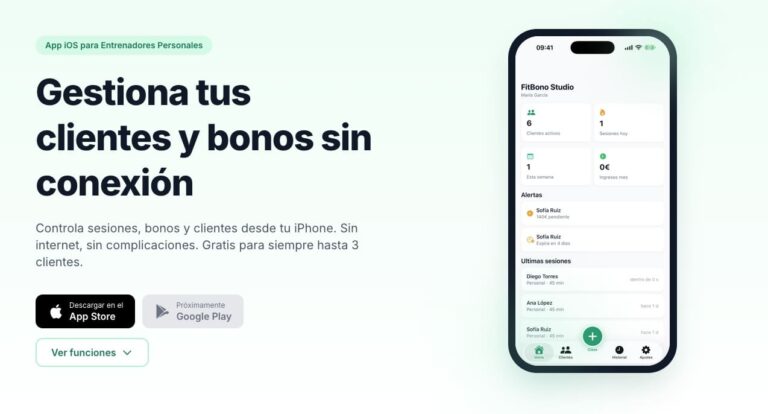 FitBono lleva al iPhone la gestión diaria del entrenador personal